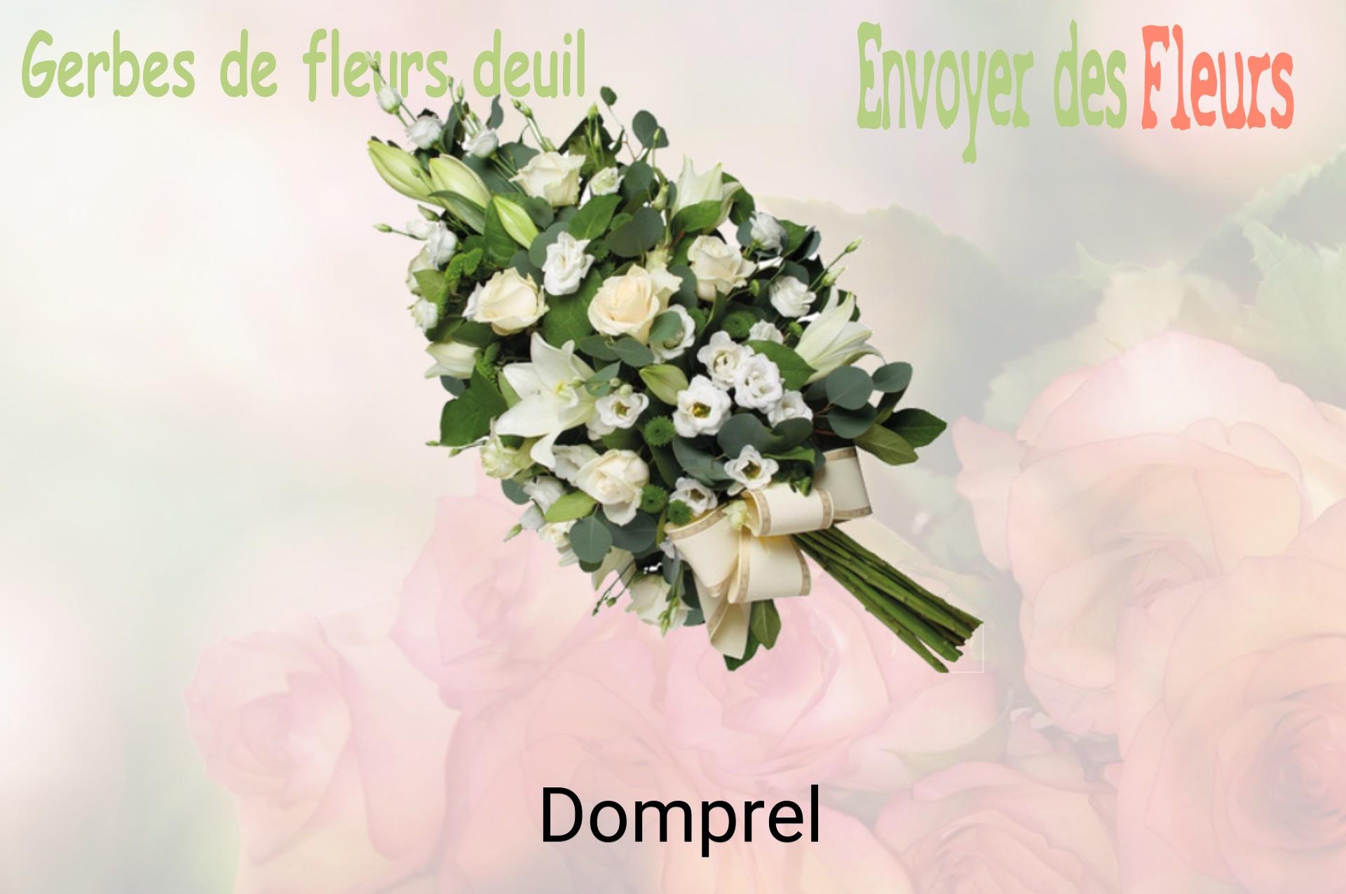 Gerbe de fleurs de deuil livrée à Domprel